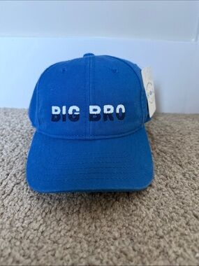 Harding Lane Kids Blue "BIG BRO" Embroidered Baseball Hat - NWT